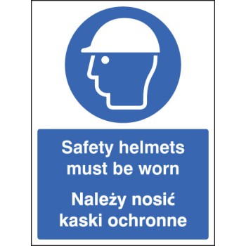Safety Helmets Must be Worn (English / Polish) - TESTTTTT!!!!! Safety Helmets Must be Worn (English / Polish) - TESTTTTT!!!!!