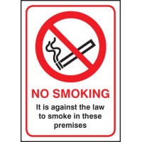 No Smoking it Is Against the Law - (England and Northern Ireland) No Smoking it Is Against the Law - (England and Northern Ireland)