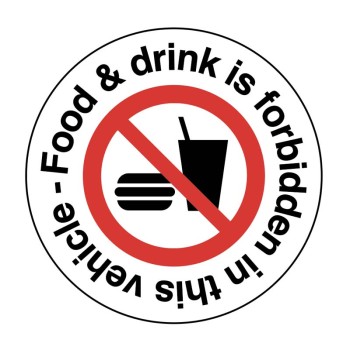 Food and Drink is forbidden in this Vehicle Labels Food and Drink is forbidden in this Vehicle Labels