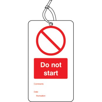 Do Not Start - Double Sided Tags (Pack of 10) - TESTTTTT!!!!! Do Not Start - Double Sided Tags (Pack of 10) - TESTTTTT!!!!!