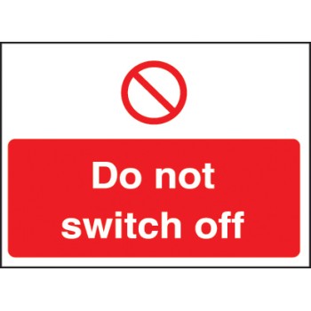 Do Not Switch Off Label 35 x 25mm - TESTTTTT!!!!! 