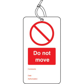 Do Not Move - Double Sided Tags (Pack of 10) - TESTTTTT!!!!! 