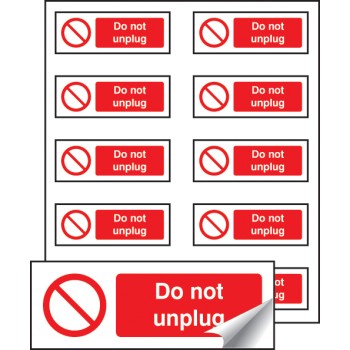 Do Not Unplug Labels (Sheet of 10) - TESTTTTT!!!!! Do Not Unplug Labels (Sheet of 10) - TESTTTTT!!!!!