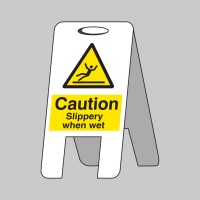 Caution - Slippery when Wet - Lightweight Self Standing Sign Caution - Slippery when Wet - Lightweight Self Standing Sign