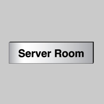 Server Room - Engraved - Aluminium / Brass Effect Server Room - Engraved - Aluminium / Brass Effect