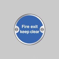 Fire Exit Keep Clear Disc Fire Exit Keep Clear Disc