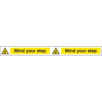 Mind Your Step - Self Adhesive Vinyl - 400 x 35mm - TESTTTTT!!!!! Mind Your Step - Self Adhesive Vinyl - 400 x 35mm - TESTTTTT!!!!!
