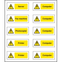 Office Labels (Various Machinery) (Sheet of 10) - TESTTTTT!!!!! Office Labels (Various Machinery) (Sheet of 10) - TESTTTTT!!!!!