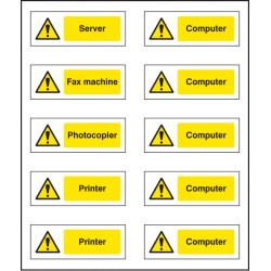 Office Labels (Various Machinery) (Sheet of 10) - TESTTTTT!!!!! Office Labels (Various Machinery) (Sheet of 10) - TESTTTTT!!!!!