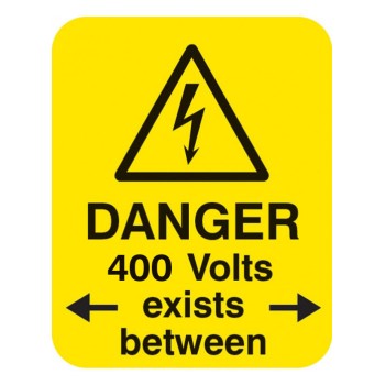 Danger - 400 Volts  Exists Between Labels - TESTTTTT!!!!! 