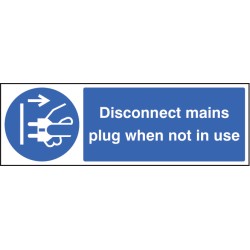Disconnect Mains Plug When Not in Use Disconnect Mains Plug When Not in Use