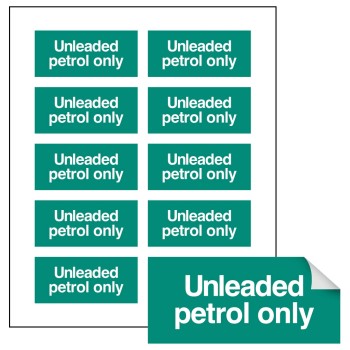 Unleaded Petrol Only - Labels Unleaded Petrol Only - Labels