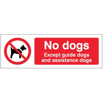 No Dogs - Except Guide Dogs and Assistance Dogs No Dogs - Except Guide Dogs and Assistance Dogs