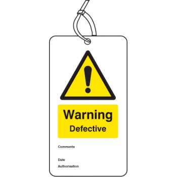 Warning - Defective - Double Sided Safety Tag (Pack of 10) - TESTTTTT!!!!! Warning - Defective - Double Sided Safety Tag (Pack of 10) - TESTTTTT!!!!!