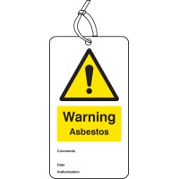 Warning - Asbestos - Double Sided Safety Tag (Pack of 10) - TESTTTTT!!!!! Warning - Asbestos - Double Sided Safety Tag (Pack of 10) - TESTTTTT!!!!!