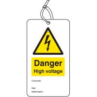 Danger - High Voltage - Double Sided Safety Tag - TESTTTTT!!!!! Danger - High Voltage - Double Sided Safety Tag - TESTTTTT!!!!!
