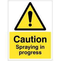 Caution - Spraying in Progress Caution - Spraying in Progress