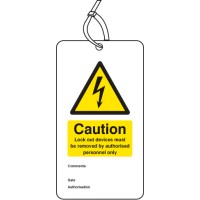 Caution - Lock Out Device Must be Removed By - Double Sided Safety Tag - TESTTTTT!!!!! Caution - Lock Out Device Must be Removed By - Double Sided Safety Tag - TESTTTTT!!!!!