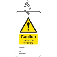 Lockout Tag - Caution - Locked Out for Safety (Pack of 10) - TESTTTTT!!!!! Lockout Tag - Caution - Locked Out for Safety (Pack of 10) - TESTTTTT!!!!!