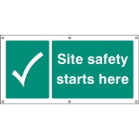 Site Safety Starts Here - Banner with Eyelets - TESTTTTT!!!!! Site Safety Starts Here - Banner with Eyelets - TESTTTTT!!!!!