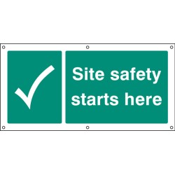 Site Safety Starts Here - Banner with Eyelets - TESTTTTT!!!!! Site Safety Starts Here - Banner with Eyelets - TESTTTTT!!!!!