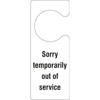 Sorry Temporarily Out of Service - Door Hanger - TESTTTTT!!!!! 