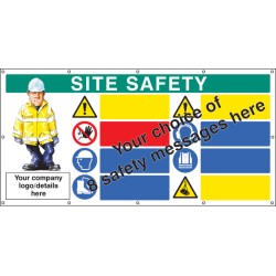 Custom Site Safety Banner - Select 8 Safety Messages - Add Logo & Details - TESTTTTT!!!!! 