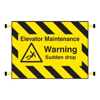Door Screen Sign - Elevator Maintenance - Warning - Sudden Drop - TESTTTTT!!!!! 