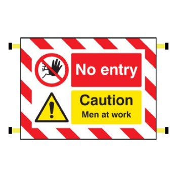 Door Screen Sign - No Entry Caution - Men At Work - TESTTTTT!!!!! 