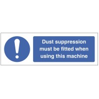 Dust Suppression must be Fitted when using this Machine Dust Suppression must be Fitted when using this Machine
