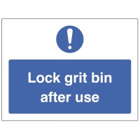 Lock Grit Bin after Use Lock Grit Bin after Use