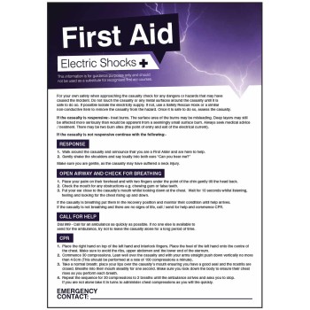 Electric Shocks - First Aid Poster - TESTTTTT!!!!! Electric Shocks - First Aid Poster - TESTTTTT!!!!!