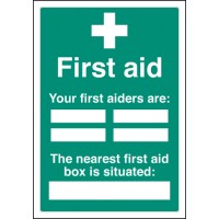 First Aiders the Nearest First Aid Box Is Situated - Adapt-a-Sign - TESTTTTT!!!!! First Aiders the Nearest First Aid Box Is Situated - Adapt-a-Sign - TESTTTTT!!!!!