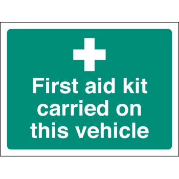 First Aid Kit Carried On this Vehicle - Window Sticker - TESTTTTT!!!!! 