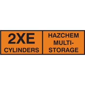 2XE Multi Cylinder Storage Placard Aluminium - Retro-Reflective - TESTTTTT!!!!! 