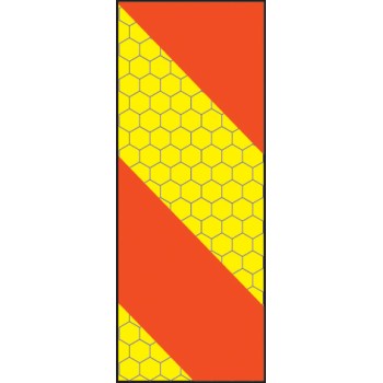 ECE70 Vehicle Marking Plate - Right Hand Vertical Chevron - TESTTTTT!!!!! ECE70 Vehicle Marking Plate - Right Hand Vertical Chevron - TESTTTTT!!!!!