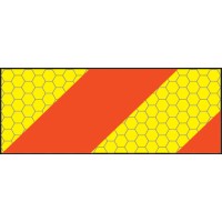 ECE70 Vehicle Marking Plate - Left Hand Horizontal Chevron - TESTTTTT!!!!! ECE70 Vehicle Marking Plate - Left Hand Horizontal Chevron - TESTTTTT!!!!!