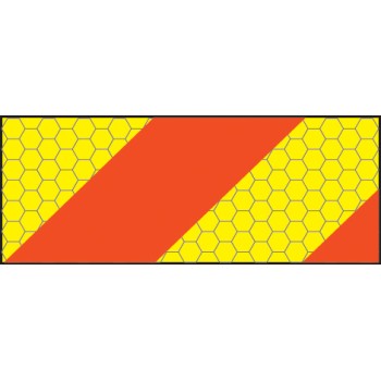 ECE70 Vehicle Marking Plate - Left Hand Horizontal Chevron - TESTTTTT!!!!! ECE70 Vehicle Marking Plate - Left Hand Horizontal Chevron - TESTTTTT!!!!!