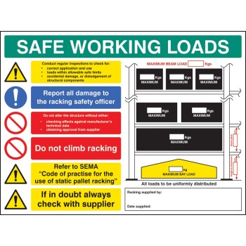 SWL Pallet Racking Sign - TESTTTTT!!!!! SWL Pallet Racking Sign - TESTTTTT!!!!!