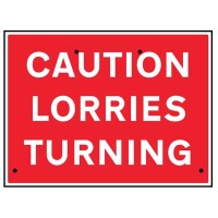 Re-Flex Sign - Caution - Lorries Turning Re-Flex Sign - Caution - Lorries Turning