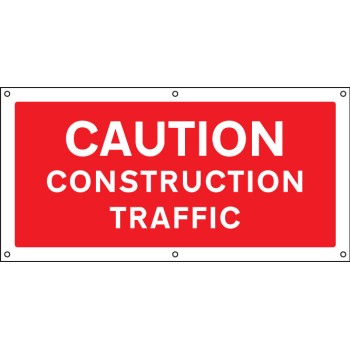 Caution - Construction Traffic - Banner with Eyelets - TESTTTTT!!!!! Caution - Construction Traffic - Banner with Eyelets - TESTTTTT!!!!!