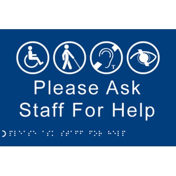 Braille - Please Ask Staff for Help - TESTTTTT!!!!! Braille - Please Ask Staff for Help - TESTTTTT!!!!!