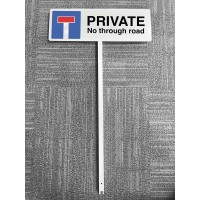 Private No Through Road - Verge Sign Private No Through Road - Verge Sign
