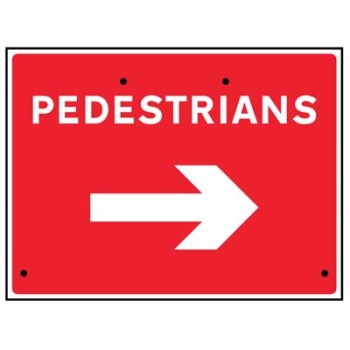 Re-Flex Sign - Pedestrians Arrow Right Re-Flex Sign - Pedestrians Arrow Right