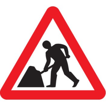Fold Up Sign - Men At Work with Text Variant Options - TESTTTTT!!!!! 