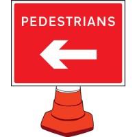 Pedestrians - Arrow Left - Cone Sign - TESTTTTT!!!!! 