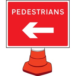 Pedestrians - Arrow Left - Cone Sign - TESTTTTT!!!!! 
