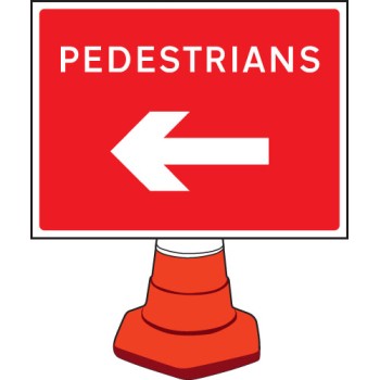 Pedestrians - Arrow Left - Cone Sign - TESTTTTT!!!!! Pedestrians - Arrow Left - Cone Sign - TESTTTTT!!!!!