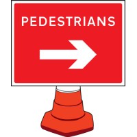 Pedestrians - Arrow Right - Cone Sign - TESTTTTT!!!!! 