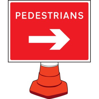 Pedestrians - Arrow Right - Cone Sign - TESTTTTT!!!!! 